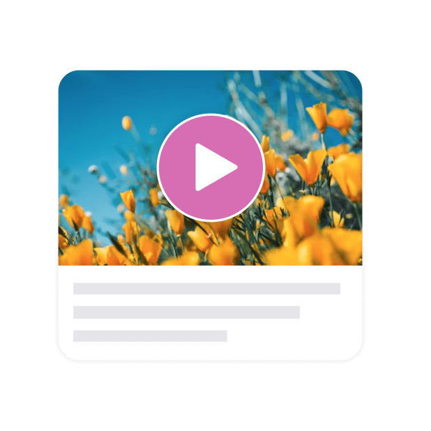 Video thumbnail of flowers with play button